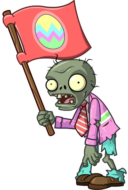 Пасхальный зомби с флагом (Easter zombie with a flag) | PvZ 2