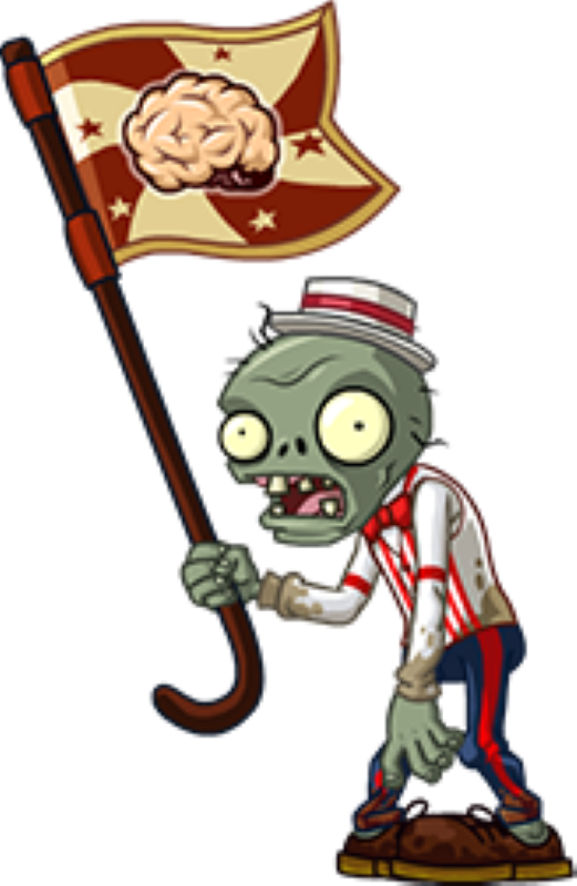 Цирковой зомби с флагом (Carnie Flag Zombie) | PvZ 2