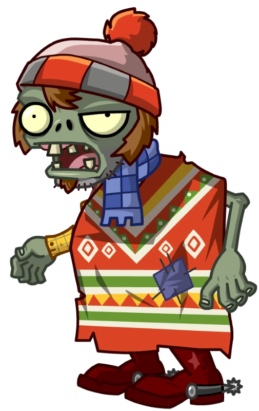 Рождественский зомби с пончо (Christmas zombie with poncho) | PvZ 2