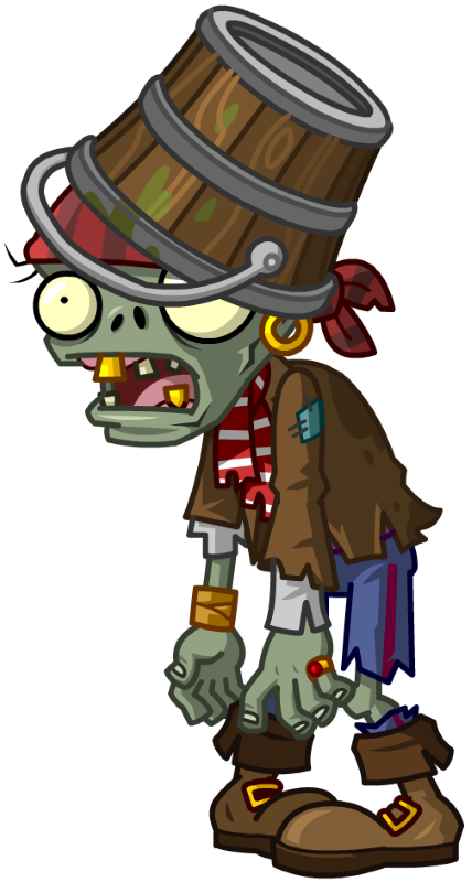 Зомби-пират с ведром (Buckethead Pirate) | PvZ 2