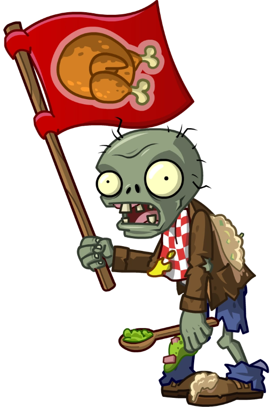 Зомби обжора с флагом (Zombie glutton with flag) | PvZ 2