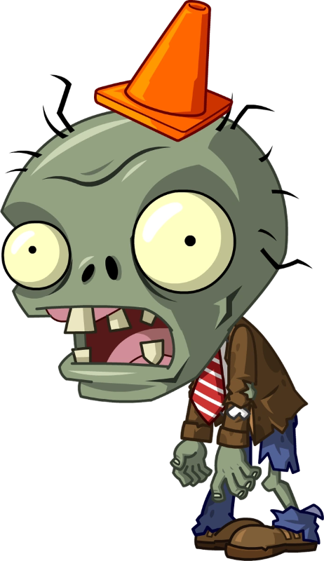 Мозговитый зомби с конусом (Brainz zombie with a cone) | PvZ 2