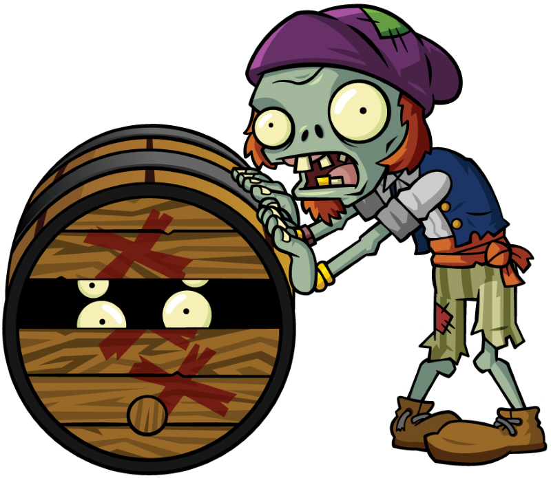 Мозговитый зомби с бочкой (Brainz zombie with a barrel) | PvZ 2