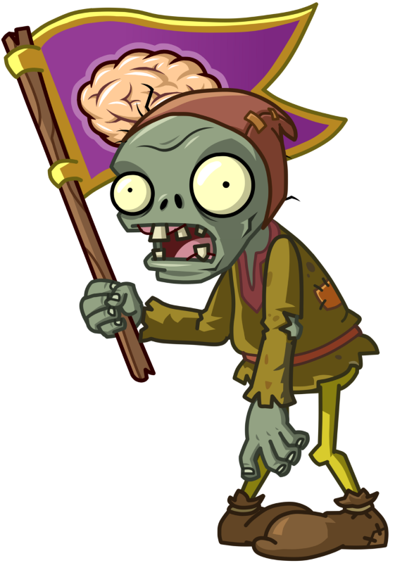 Зомби-крестьянин с флагом (Peasant Flag Zombie) | PvZ 2